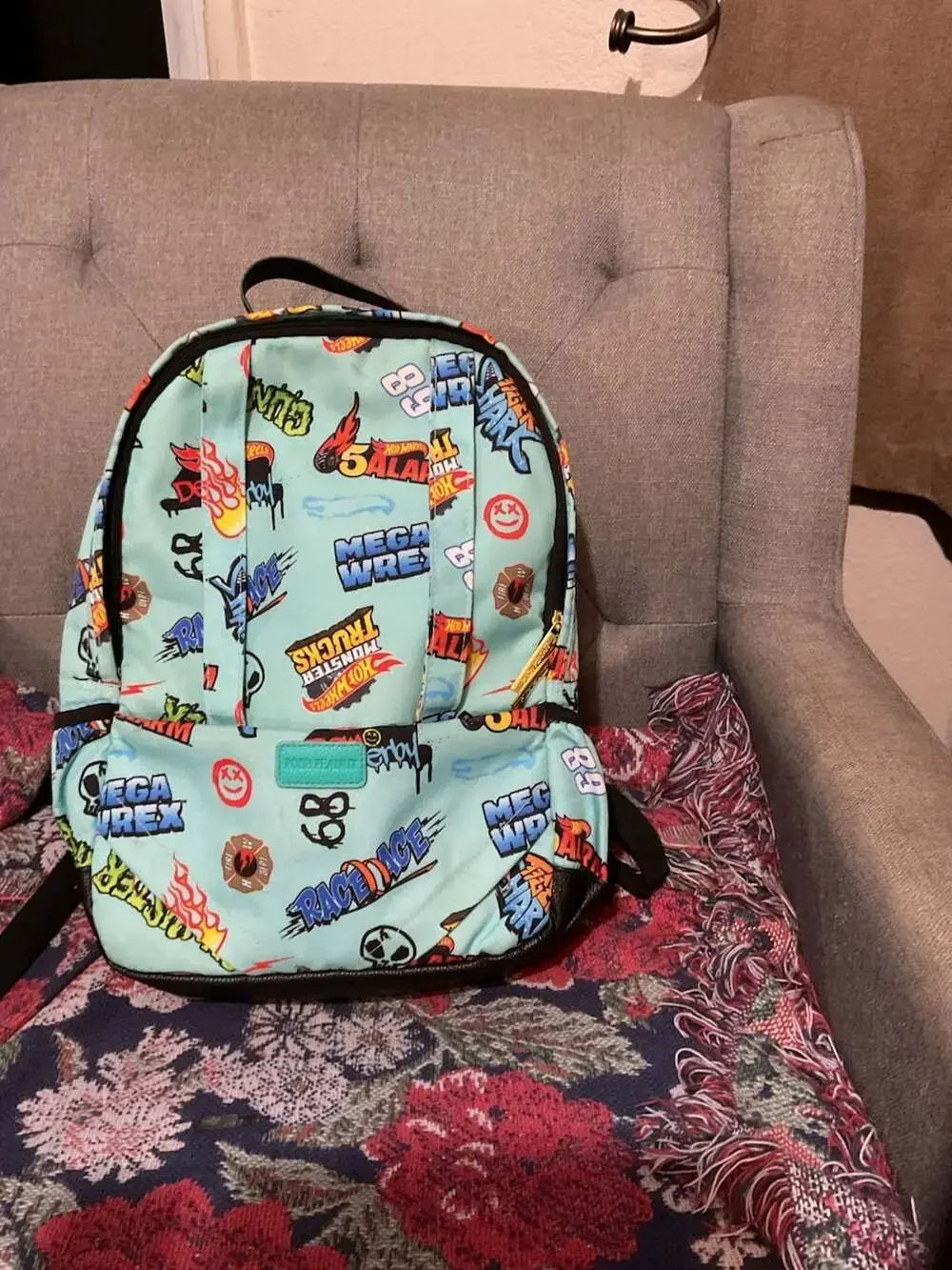 Posh Peanut Hot Wheels Monster Trucks All-Over Print Kids Backpack and lunch bag